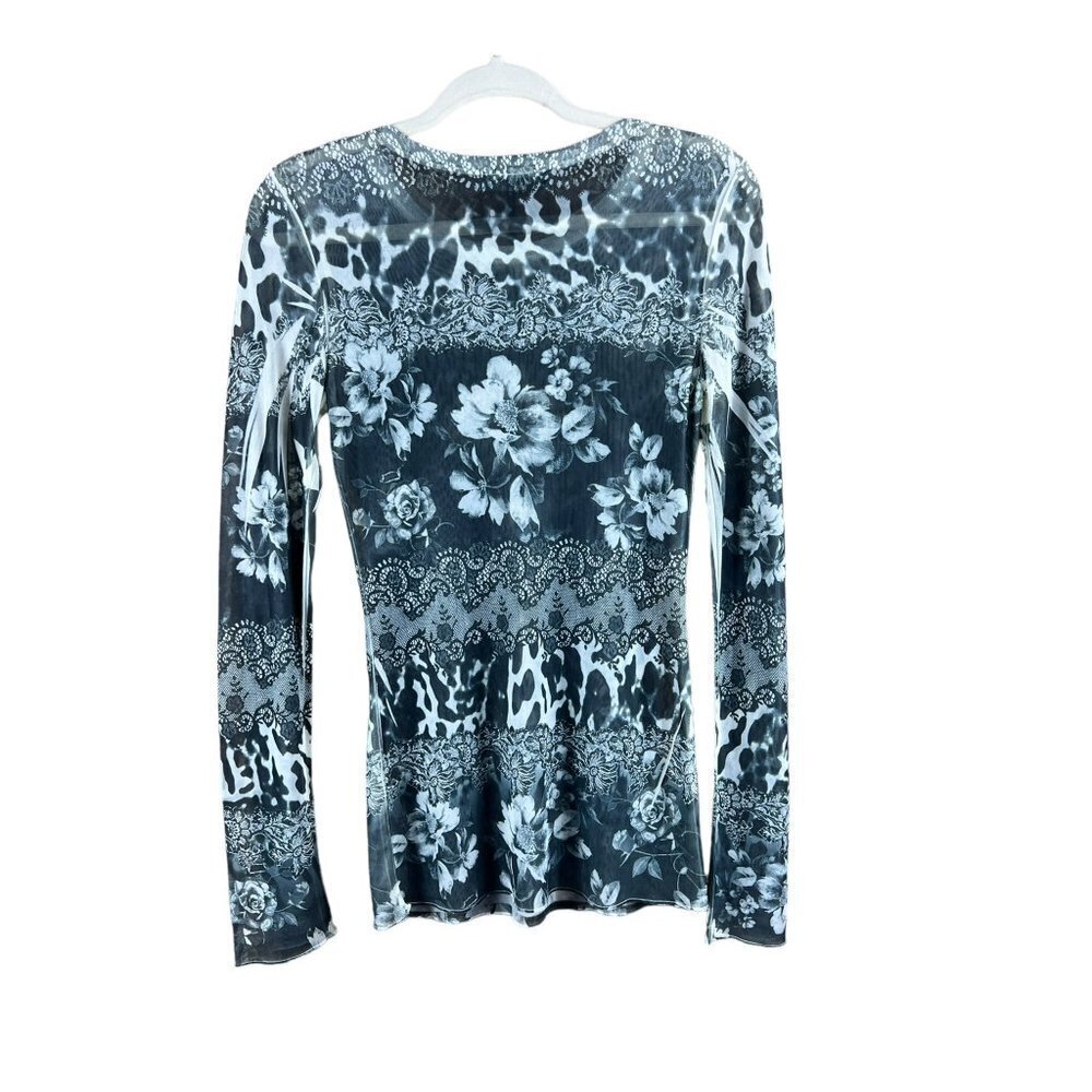5th Culture Women's Sheer Floral Long Sleeve Top
